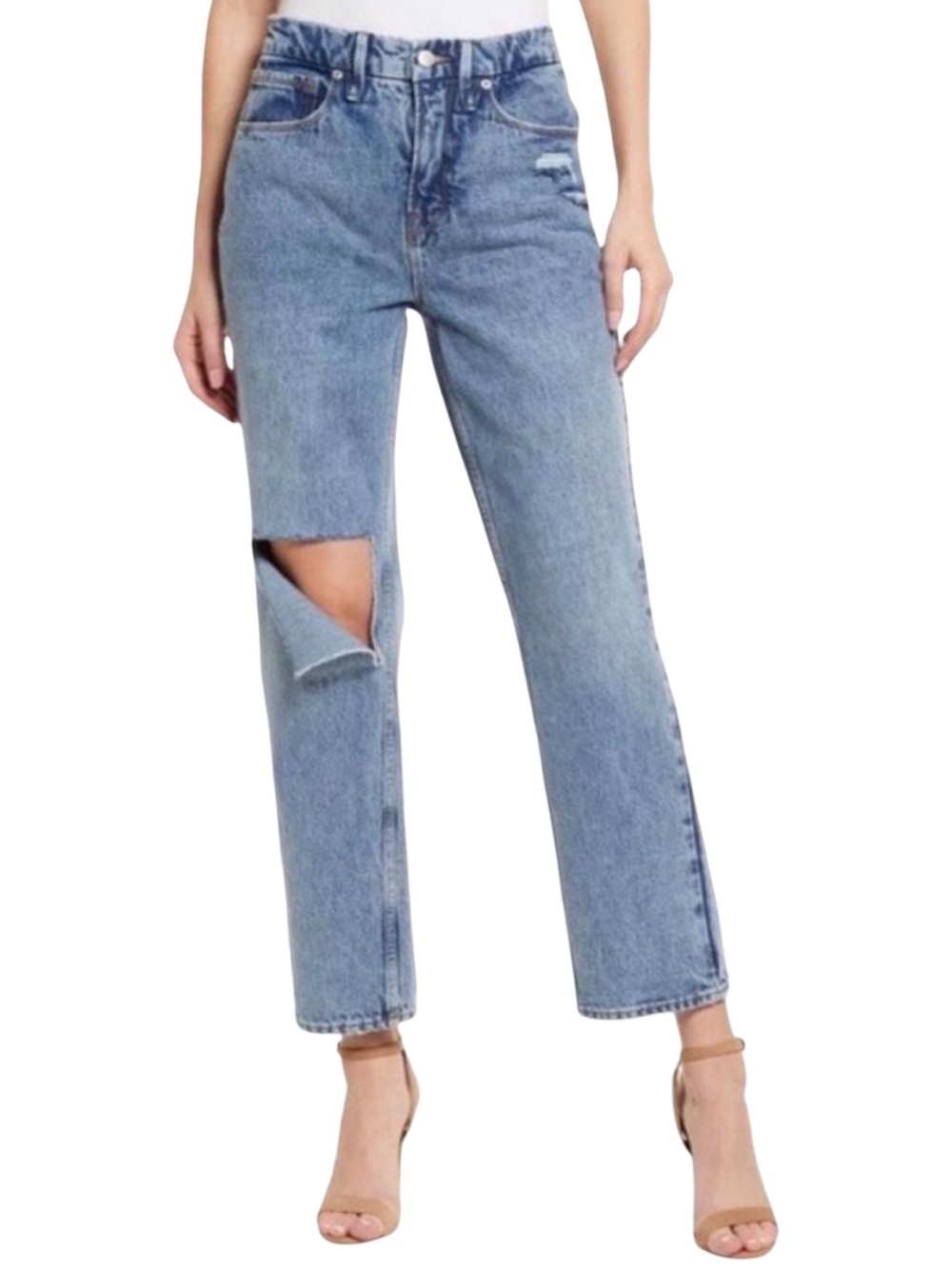 Good American Good 90’s Duster Straight Leg Jeans GNDU999T BLUE950 - Size 8/29